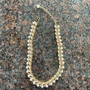 Gorgeous Vintage Trifari necklace.  Pearls and rhinestones.  Very Unique